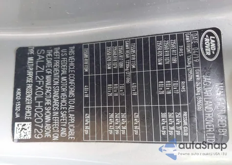 2020 Land Rover Range Rover Evoque First Edition from USA, damaged, VIN SALZL2FX0LH020729